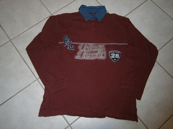 Polo ML épais bordeaux RICA LEWIS Taille S