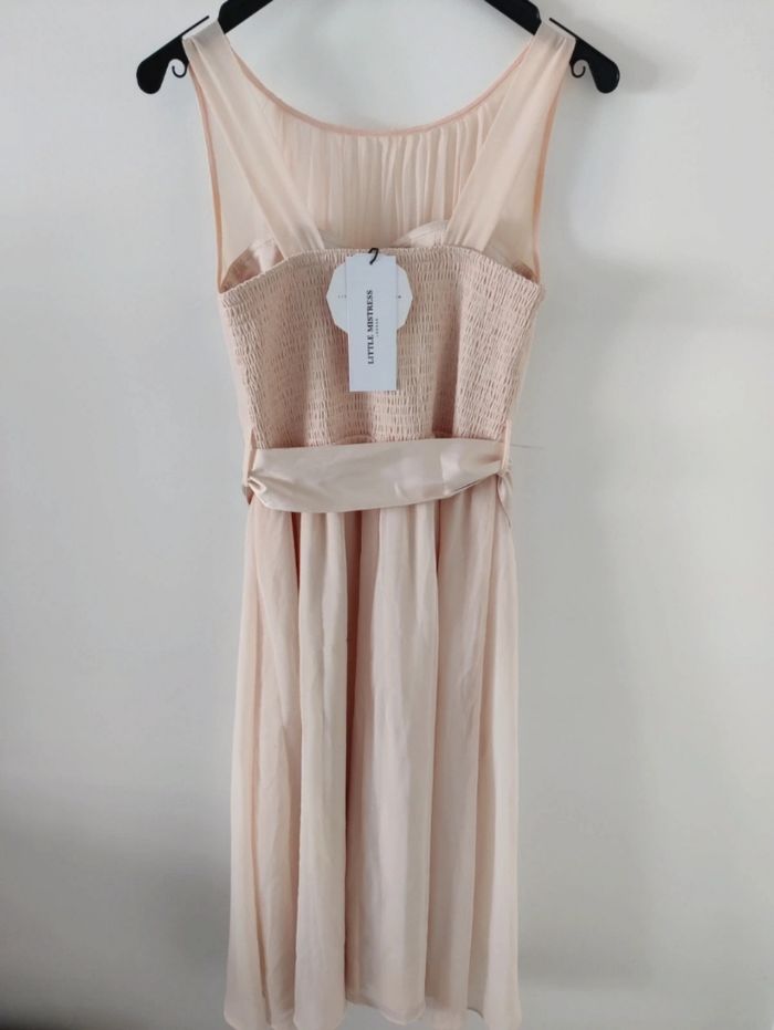 Robe demoiselle d'honneur longue rose - photo numéro 3