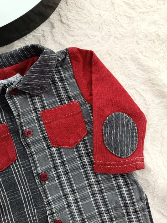 Combinaison sans pied à  carreaux Garçon 6 mois Un amour de PBoy 100% coton - photo numéro 4