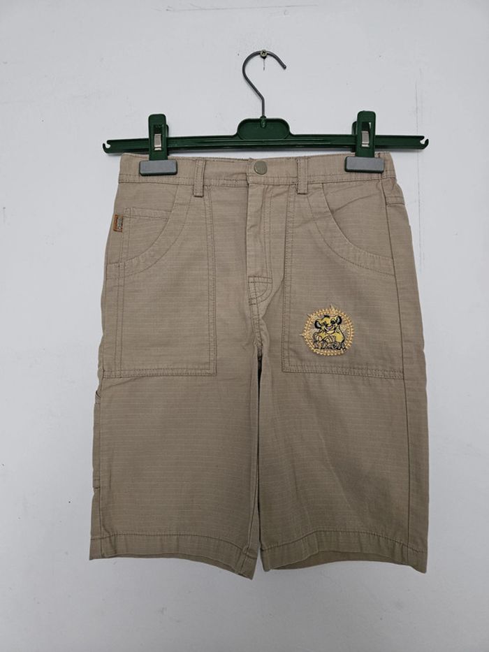 Bermuda cargo garçon - Taille 6 ans (114cm) - Disney Le Roi Lion - Beige feldspath - photo numéro 3