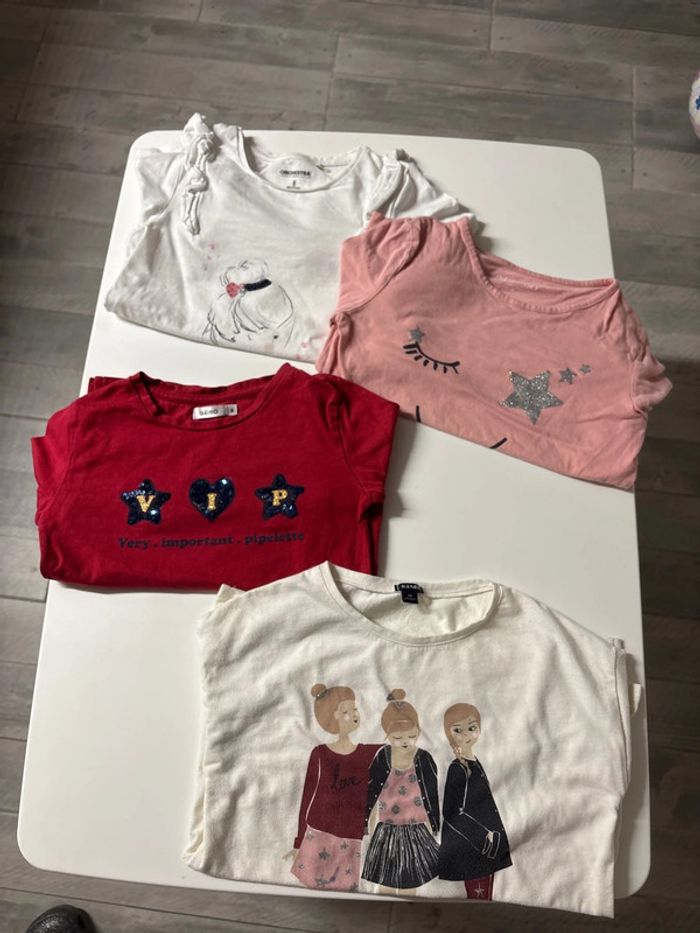 Lot de 4 tshirts manches longues