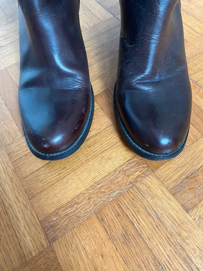 Bottes en cuir marron - photo numéro 6