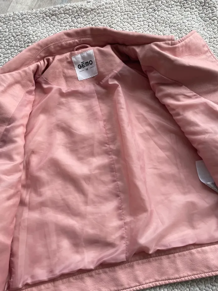Veste cuire fille rose Gemo 12 ans - photo numéro 3
