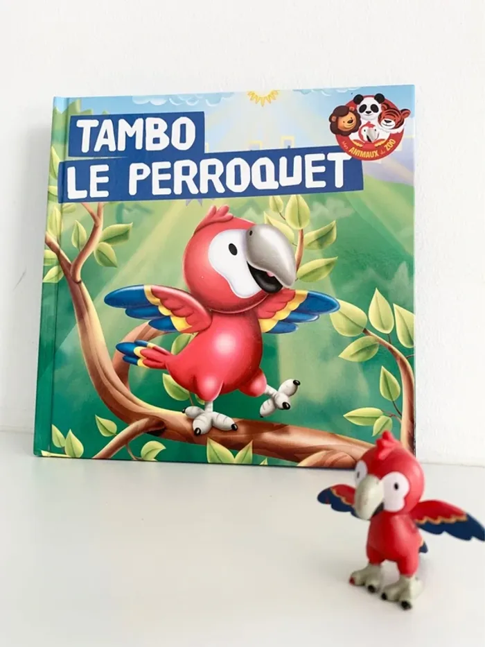 Tambo le perroquet - 📚 livre avec figurine. altaya De agostini. collection “Mes animaux du zoo”
