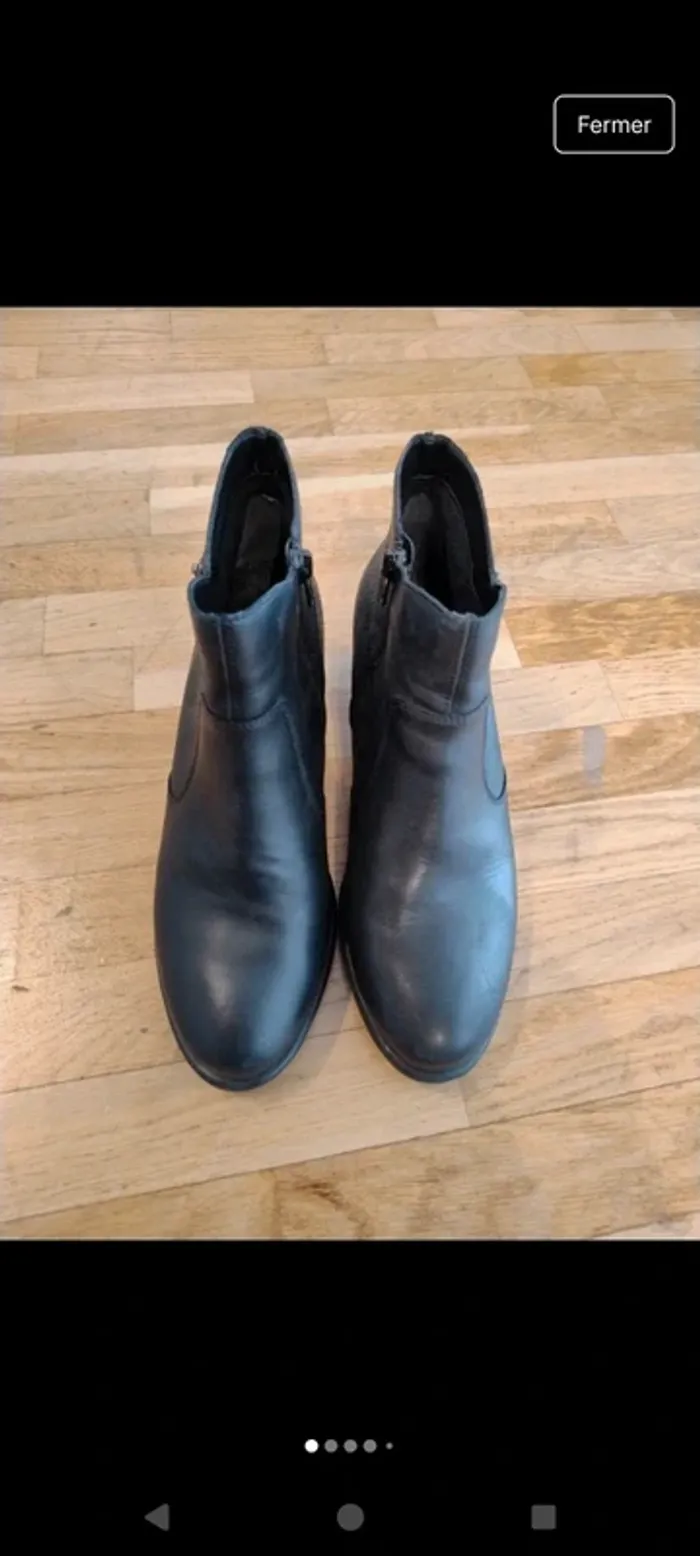 Bottines en cuir