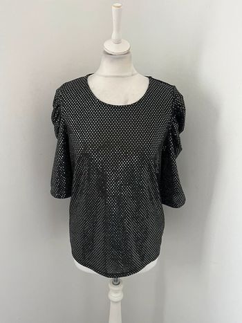 Blouse à sequins argentés breal M