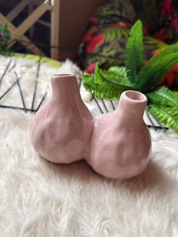 Petit Vase double, soliflore, rose