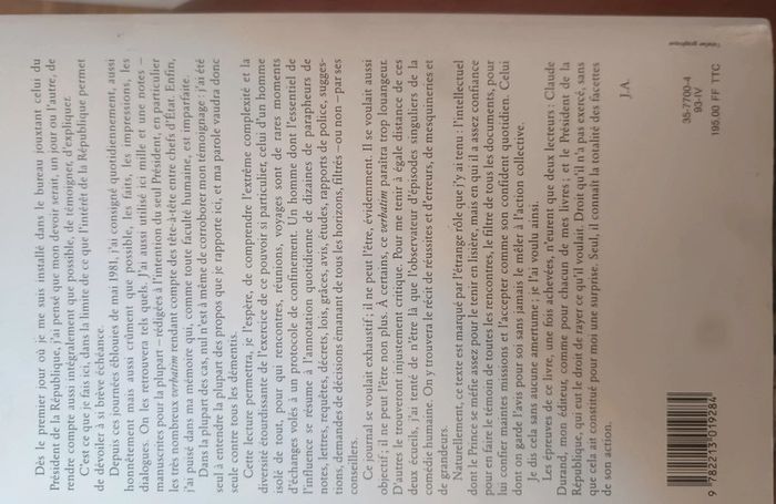 Livre Jacques Attali Verbatim 1981-1986 Fayard - photo numéro 2