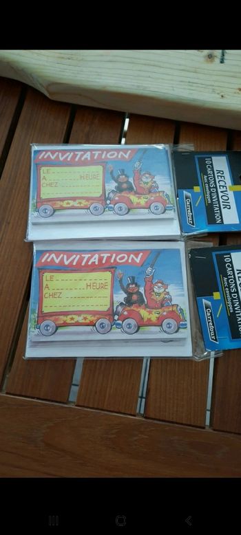 Lots 2 paquets  de 10 carte s