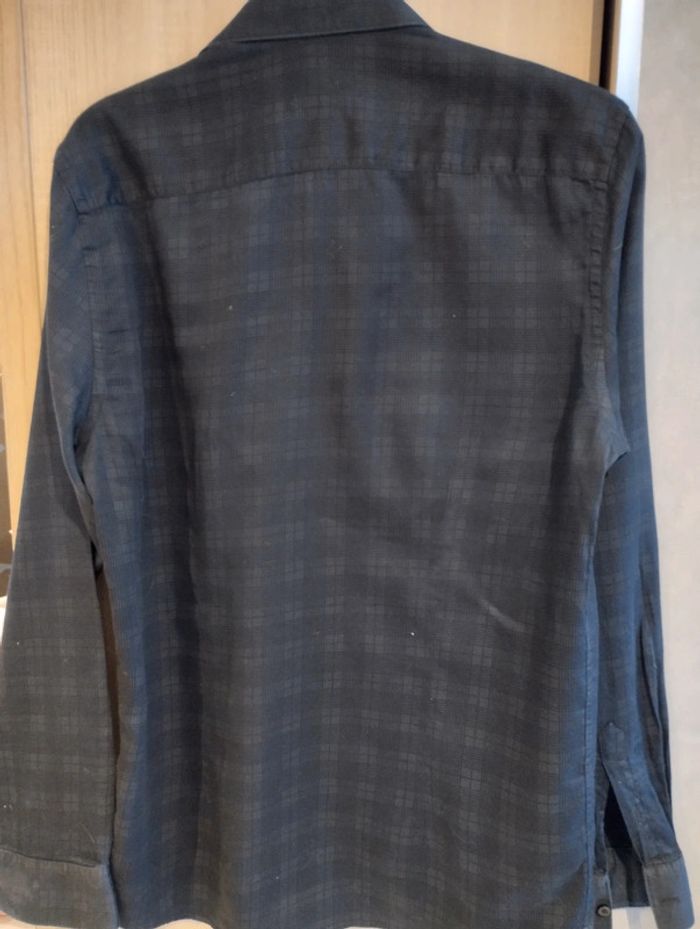 Chemise longues manches à carreaux noire - photo numéro 2