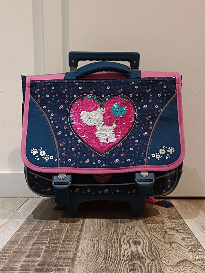 Cartable a roulettes pawz 38cm