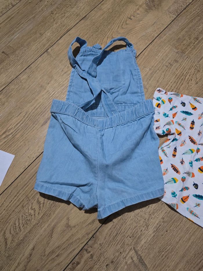Ensemble salopette et tee shirt 3 mois - photo numéro 4