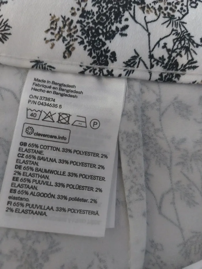 Magnifique pantalon cigarette motifs feuillage noir - photo numéro 8