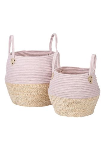 KidsDepot - Lot de 2 paniers de rangement - Rose - Neuf !