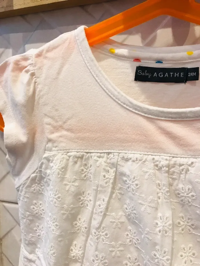 Robe body intégré blanche 24 mois baby Agathe 🌸 - photo numéro 2