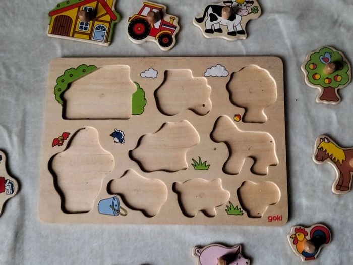 Puzzle en bois thème la ferme - photo numéro 4