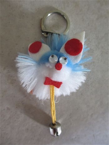 Porte-clés animal rigolo + grelot