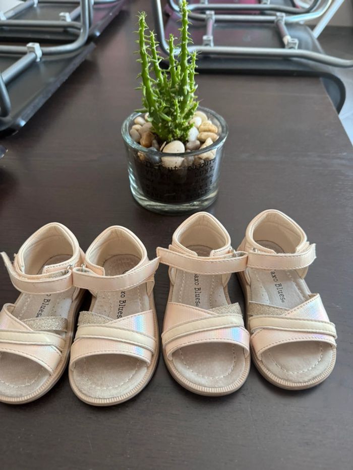 Lot sandales Saxo Blues rose / crème