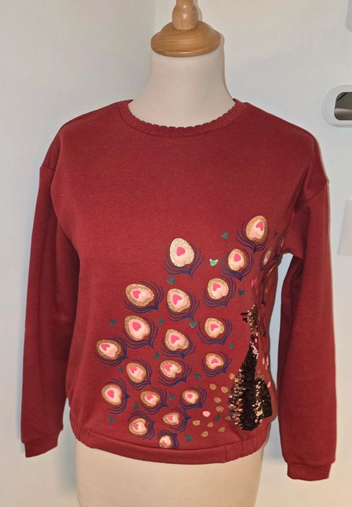 Pull sweat asequins réversibles DPAM 12 ans Neuf