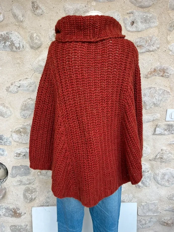 Lola Liza - Pull rouge poncho chaud et confortable - photo numéro 4