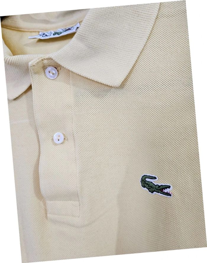 Polo Lacoste vintage Devanlay jaune taille M - photo numéro 4