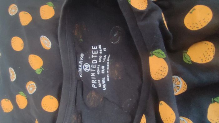 T-shirt Primark à motifs oranges, Taille 40/42 - photo numéro 3