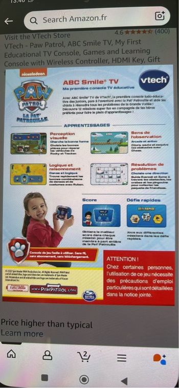 Console tv pat patrouille