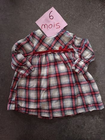 Robe à carreaux 6 mois