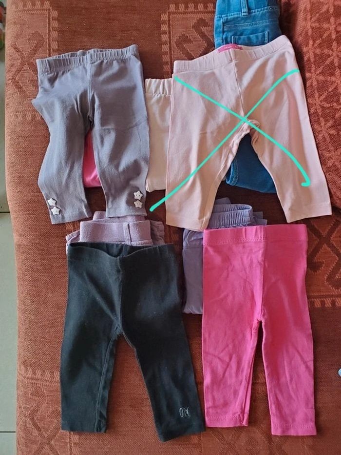 Lot 9 bas/leggings/pantalons 6M - photo numéro 9