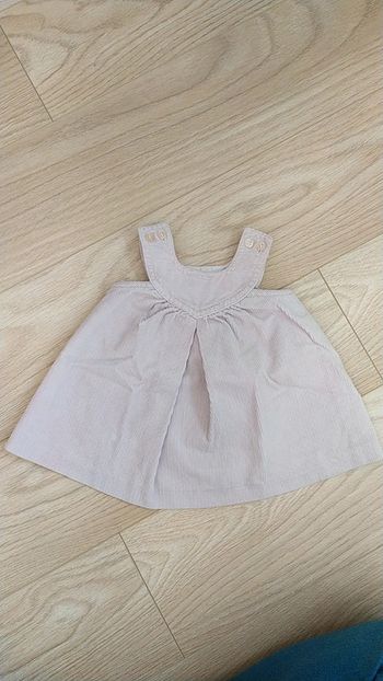 Robe rose côtelé 3 mois
