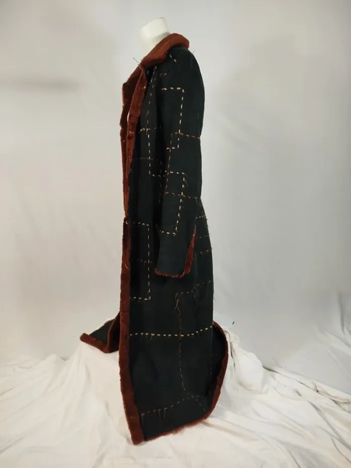 Manteau long suède -  Nicky Zed - Vintage Rétro pièce rare 70 s 80 s A268 - photo numéro 5