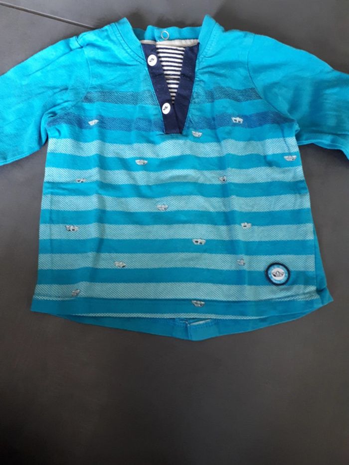 Tee-shirt terre de marins 9 mois - photo numéro 2