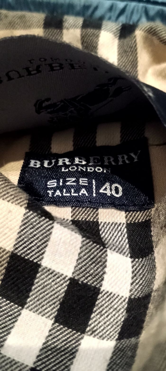 Doudoune Puff Puffer Vintage Burberry London Size M Polyamide Coton Bleu turquoise Unisex Mixte - photo numéro 4