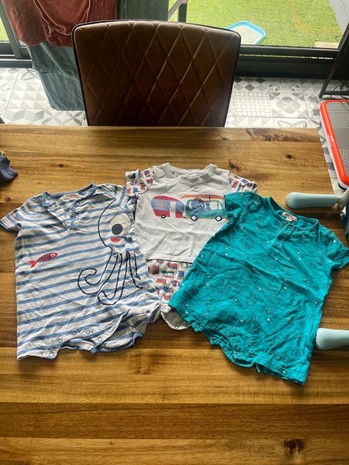 Lot de 3 barboteuses dpam 18 mois