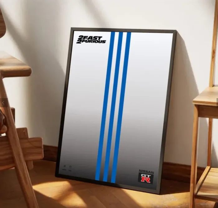Affiche LEGO – Nissan Skyline GT-R 2 Fast 2 Furious - Modèle 3 (50x70 cm) - photo numéro 2