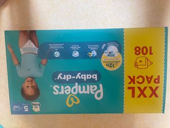2 carton de Couche Pampers taille 5 grand formatXXL