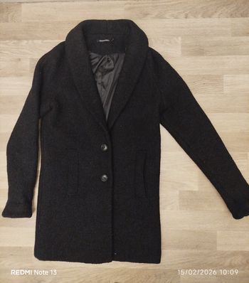 Manteau noir en lainage taille 38