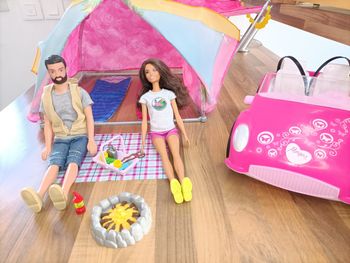 Lot barbie camping 🏕️ avec 1 tente 1 voiture 1 barbie 1 ken et nombreux accessoires 