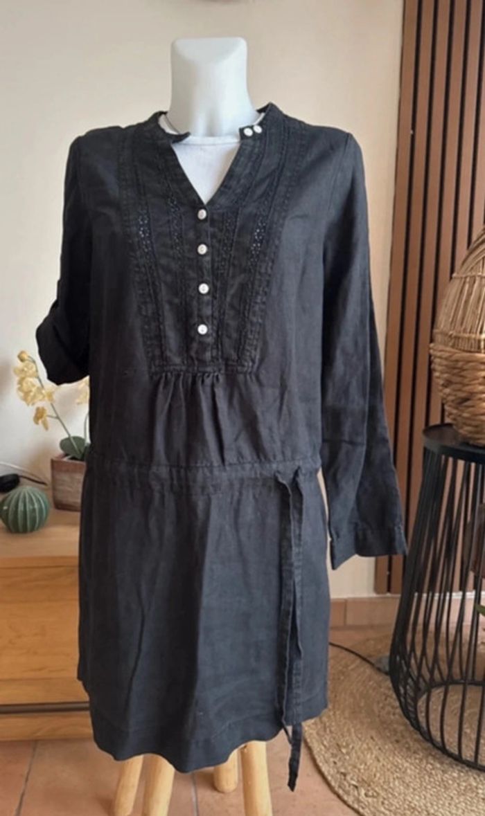 Robe noire en lin - photo numéro 6