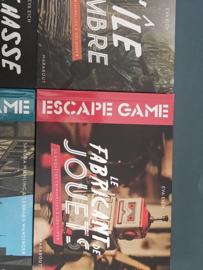4 livres escape game a découper l ile sombre  jouets diable pères noel - photo numéro 3