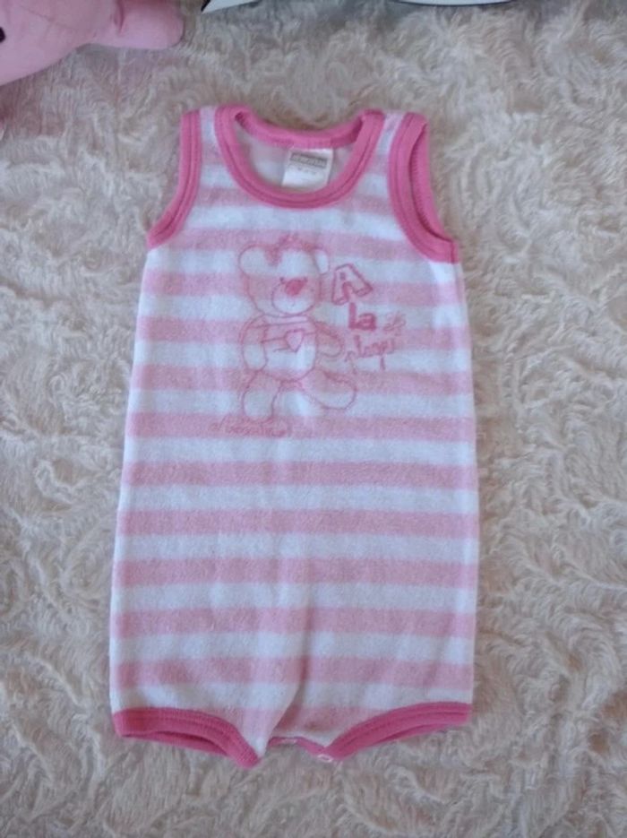 Combinaison barboteuse été Fille 6 mois Ours à la plage Absorba - photo numéro 2