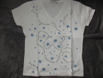 TEE SHIRT MC BLANC "CACHE CACHE" - TAILLE 38 / 40 - n°05