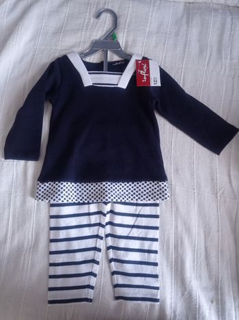 Ensemble Marin fille coton neuf