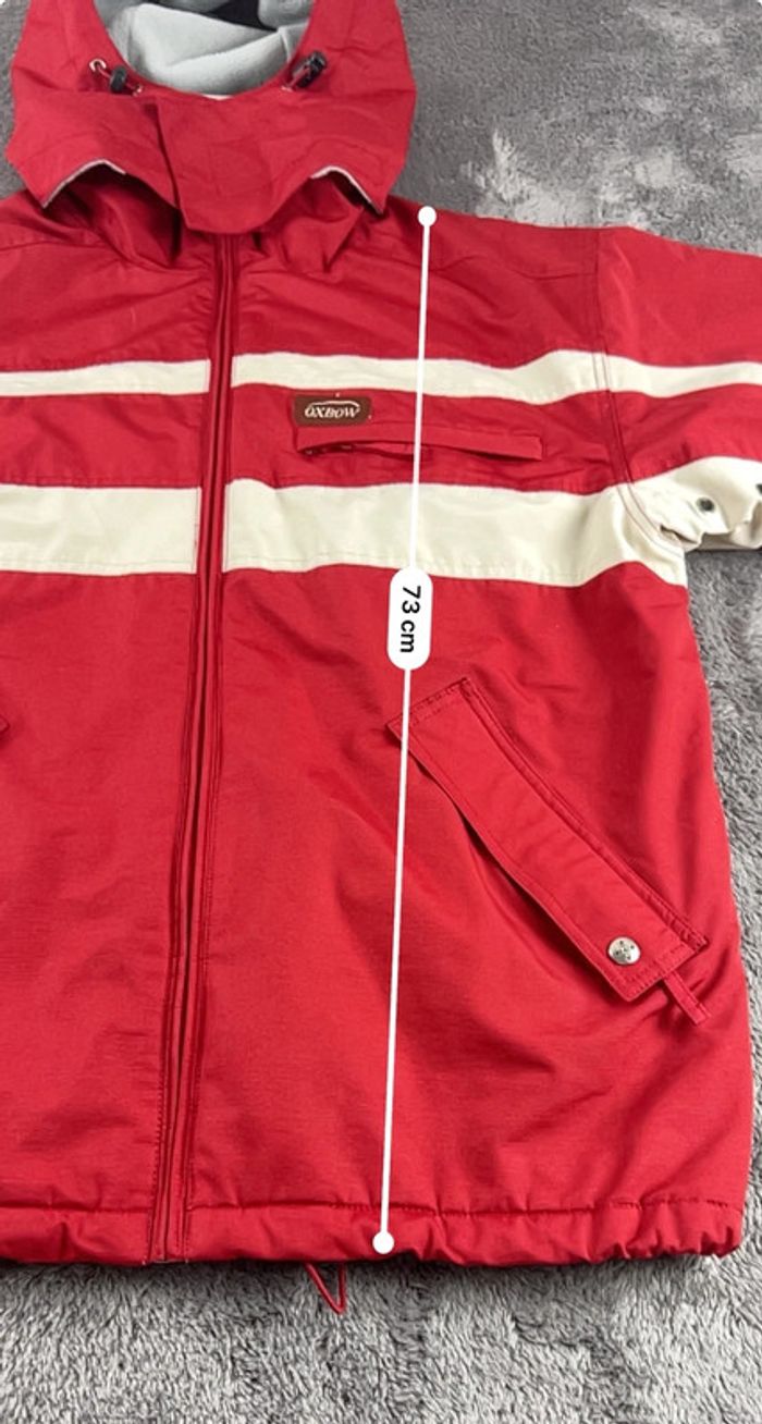Manteau Ski Snowboard Oxbow Rouge et Écru – Taille M - photo numéro 3