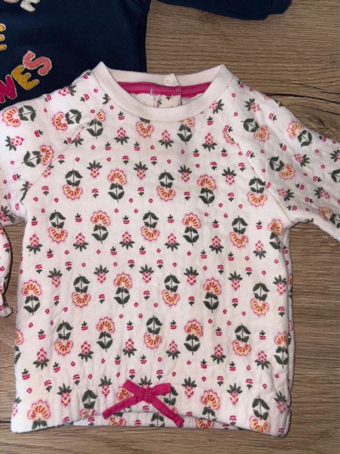 Lot 2 sweat 9 mois fille - photo numéro 3