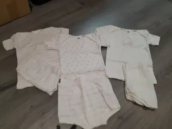 Lot de 3 body en 2 partie manche courte 12 mois fille