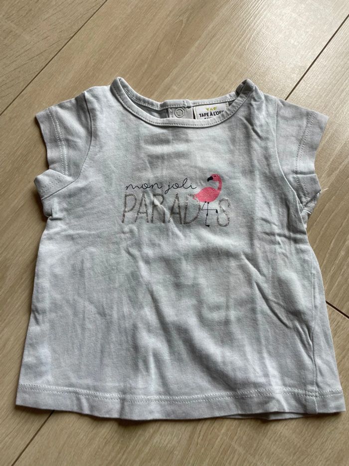 T shirt manches courtes 3 mois tape à l’œil