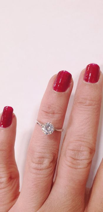 Superbe bague alliance solitaire argent avec une pierre de zyrconium