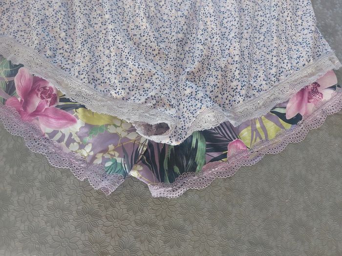 Shorts d intérieur  mauve  avec dentelles grande taille - photo numéro 5
