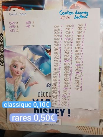 🫟Cartes Disney a l'unité🫟envoie aujourd'hui ou demain🎁 EnVoi moi ta liste